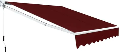 Produktbild von Einziehbare Markise, 2,5 x 2 m, UV- und wasserbeständig, rot