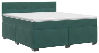 Obrázok produktu pre Skriňová posteľ s matracom tmavozelená 140 x 190 cm zamat