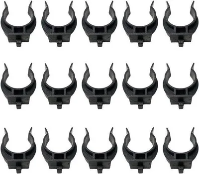 Immagine prodotto di Portaviti - Portapannelli - Montaggio mobili - Design antiscivolo - 15 pezzi - Nero - Plastica