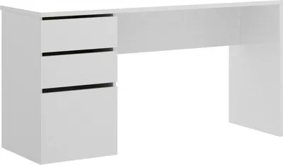 Immagine prodotto di Dmora Scrivania Ardina 60x139x75h cm Bianco Opaco\, Modulabile Un'anta