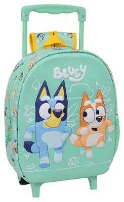 Obrázek produktu pro Safta Bluey 8,91 l batoh na kolečkách, zelený dětský, zelený, jedna velikost