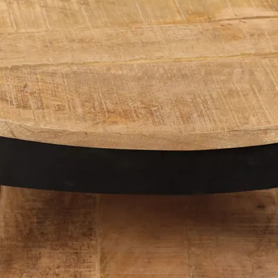 Image de vidaXL Table basse en bois de manguier brut massif 65 x 32 cm