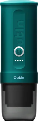 Obrázek produktu pro Outin OTEM-01-Teal Przenośny elektryczny ekspres do kawy, Tyrkysová, Kávová kapsle, Mletá káva, 20 bar, 92 °C, 7500 mAh, 2,5 h