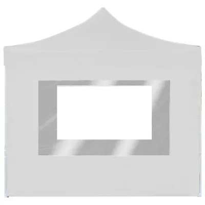 Image de vidaXL Tente de réception professionnelle Pliable avec parois Aluminium 2×2m Blanc