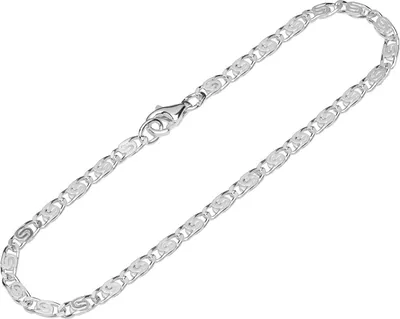Produktbild von Armband 925 Sterling Silber 19cm S Panzerkette diamantiert Herren Armbandkette