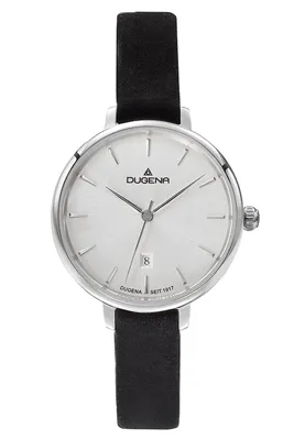 Obrázok produktu pre Dámske náramkové hodinky DUGENA Festa Petit, quartz, puzdro z nehrdzavejúcej ocele, minerálne sklo, kožený remienok, spona s kolíkom, 3 bar