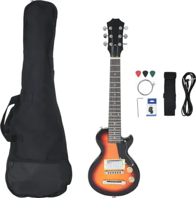 Obrázok produktu pre vidaXL Elektrická gitara pre deti s taškou hnedá a čierna 3/4 30"