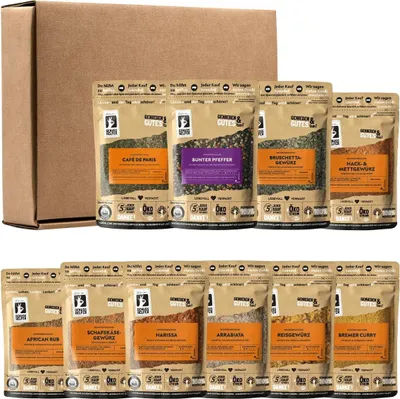 Produktbild von Genuss-Box Mischen Possible, 10-tlg., Gewürzset, Gewürze Erstausstattung, Geschenkset, 950g