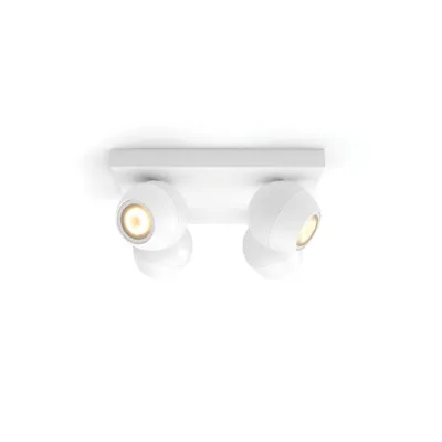Produktbild von Philips Hue White Amb. Buckram Spot 4 flg. weiß 4x350lm DS-