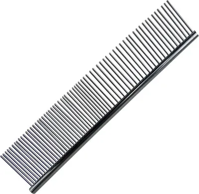 Image de Go Go Gadget – Peigne pour chien en acier inoxydable – Peigne métallique à dents fines et grossières – 4 x 16 cm