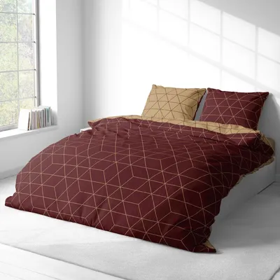 Produktbild von Traumschlaf Bettwäsche West Kissenbezug einzeln 80x80 cm bordeaux