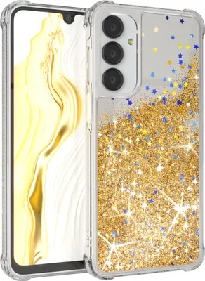 Produktbild von EAZY CASE - Glitzer Hülle kompatibel mit Samsung Galaxy A16 Glitzer Schutzhülle, Soft Case, Backcover Transparent mit Motiv
