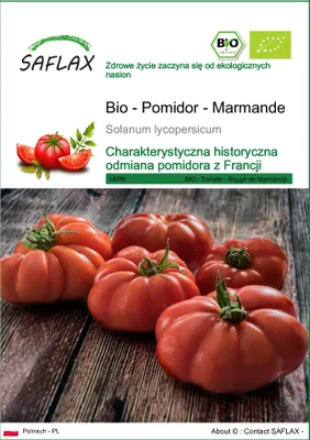 Zdjęcie produktu dla SAFLAX - Bio - Pomidor - Marmande - 10 Nasiona - Solanum lycopersicum