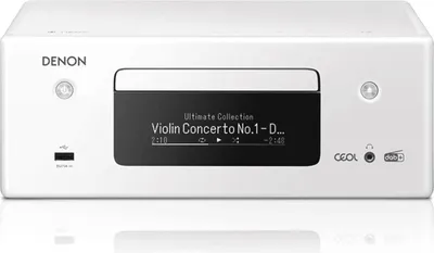 Zdjęcie produktu dla Denon RCD-N11DAB, 3,4 kg, Biały, Odtwarzacz CD HiFi
