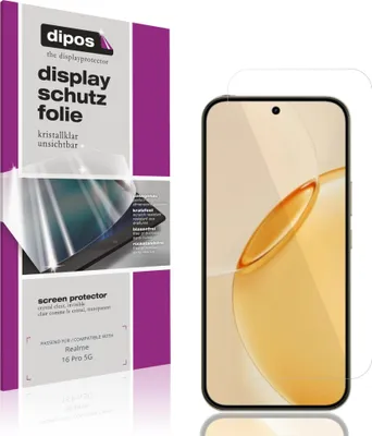 Produktbild von 4x Schutzfolie für Realme 16 Pro 5G klar Displayschutzfolie Folie Display Schutz dipos