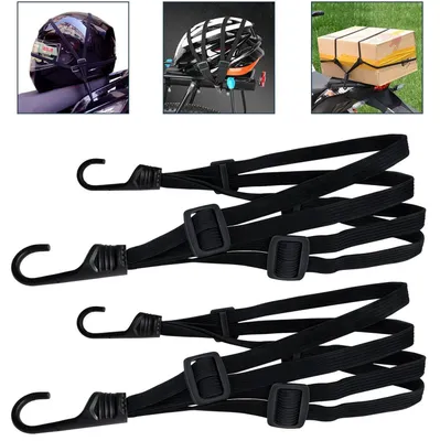 Image de Sangles de fixation avec crochets, 2 pièces, noires, 60 cm, réglables en 4 positions