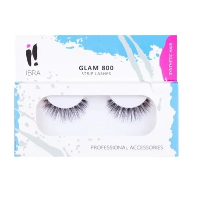 Image de Ibra Glam 800 Black Mascara - Faux cils avec une bande pour un look élégant