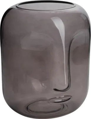 Produktbild von SANDRA RICH "Modern Face" Glasvase 20cm GRAU