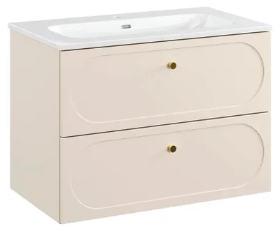 Produktbild von Waschtisch 80.2cm Sanae mit 2 Schubladen, Sandbeige