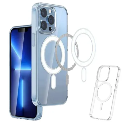 Produktbild von MagSafe Hülle iPhone 14 Pro Magnet Durchsichtig Clear Case Weiß