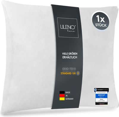 LILENO HOME 1er Set Kissenfüllung 45x45 cm - 40°C waschbares Innenkissen geeignet für Allergiker - Polyester Kisseninlet als Couchkissen, Sofa Kissen, Cocktailkissen und Kopfkissen