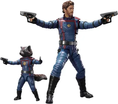 Produktbild von Guardians of the Galaxy 3 S.H. Figuarts Actionfiguren Star Lord & Rocket Raccoon 6-15 cm