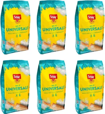 Produktbild von 6x Schär Mix Universale Miscela di fraine ideal für alles Mehlmischung für Menschen, die Gluten nicht vertragen Gluten-frei Mehl 1Kg
