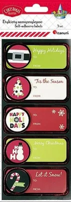 Productafbeelding van Zelfklevende 3D kerststickers, 5 stuks