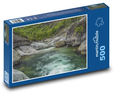 Produktbild von Puzzle 500 Fluss im Wald - Natur, Landschaft - martinpuzzle