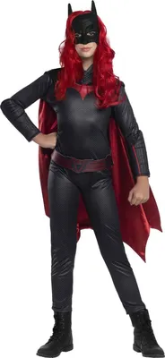 Produktbild von DC Comics - Kostüm ‘” ’Batwoman“ - Kinder BN5391 (L) (Schwarz/Rot)