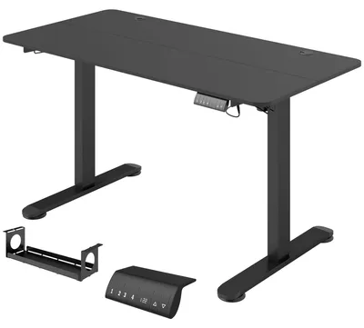 Produktbild von Stehpult höhenverstellbarer Computertisch Schreibtisch, 140 cm x 70 cm x 116 cm, Schwarz