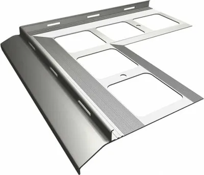 Produktbild von Renoplast Aluminium Traufprofil K20 Harzböden, Außenecke 90°, Grau