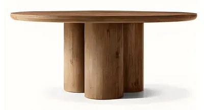 Obrázok produktu pre Elegantný okrúhly jedálenský stôl z dreva 152 cm exkluzívne jedálenské stoly stôl