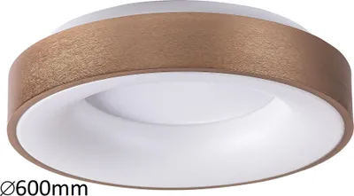 Productafbeelding van Rabalux 5053 Plafondlamp Carmella, 50W, 4000K, 3400lm, goud-wit, rond, traal wit, diameter 600mm