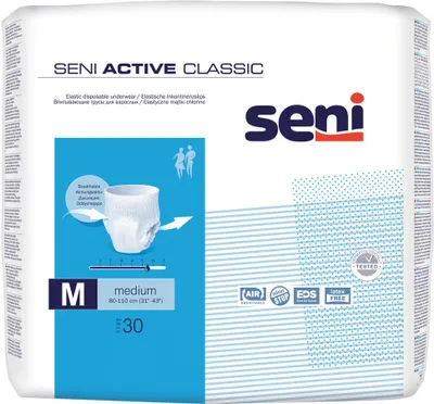 Produktbild von Seni Active Classic medium Inkontinenzslip, wie Unterwäsche zu tragen - 30 Stück