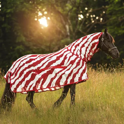 Produktbild von Bucas Buzz Off Full Neck by HorSeven - Zebra Red/White