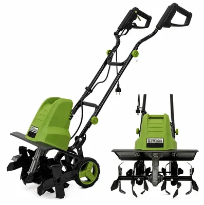 Produktbild von Motorhacke 24 Hackmesser 45cm breit 22 cm tief 1500W Bodenhacke Transporträder klappbar Tragegriff
