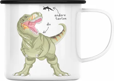 Produktbild von Trendation - Andere Tanten Du Emaille Tasse Geschenk für Beste Tante Emaille Emaille Tasse Geschenkidee Tante Geburtstag Lustig (Schwarz)
