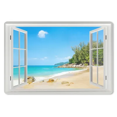 Produktbild von MuchoWow® Mauspad Mousepad Aussicht - Wasser - Strand 27x18 cm - Mousepads - Maus Mat - Pad - Mausunterlage - Büroartikel - Desk Matten