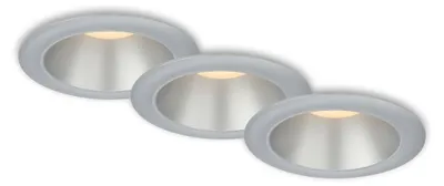 Immagine prodotto di Lampade da incasso a LED per bagno set da 3 riflettore interno argento 4,9W Ø9,5 cm cromato Briloner