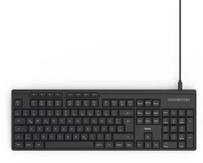 Produktbild von kabelgebunden USB ergonomisches Tippgefühl leise Tasten Tastatur Schwarz
