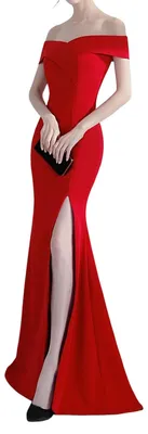 Imagen del producto de Vestido largo de noche con abertura alta
