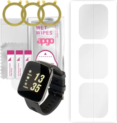 Produktbild von apgo 3 Stück Schutzfolie, klar, kompatibel mit Garett G32W Smartwatch, Hydrogel Displayschutzfolie mit Positionierhilfe, Displayfolie, robust und kratzfest