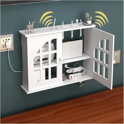 Obrázek produktu pro Omgoods – Úložná krabička na router pro organizaci kabelů