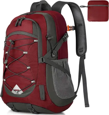 Produktbild von IGOLUMON Wanderrucksack 40L Wasserdicht Leicht Faltbarer Trekkingrucksack Rot