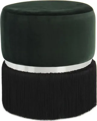 Produktbild von Hocker Rebecca 800 Dunkelgrün / Schwarz / Silber