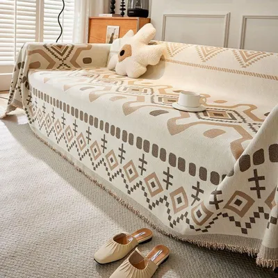 Produktbild von Chenille Sofa Decke 180x260 cm - Wendbar und Weich