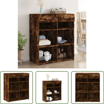 Produktbild von The Living Store Sideboard Räuchereiche 80x42,5x93 cm Holzwerkstoff