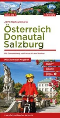 Produktbild von BVA ADFC Radtourenkarte Österreich Donautal Salzburg 1:150.000