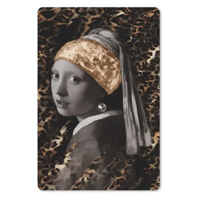 Produktbild von MuchoWow® Mauspad Mousepad Das Mädchen mit dem Perlenohrring - Johannes Vermeer - Gold 18x27 cm - Mousepads - Maus Mat - Pad - Mausunterlage